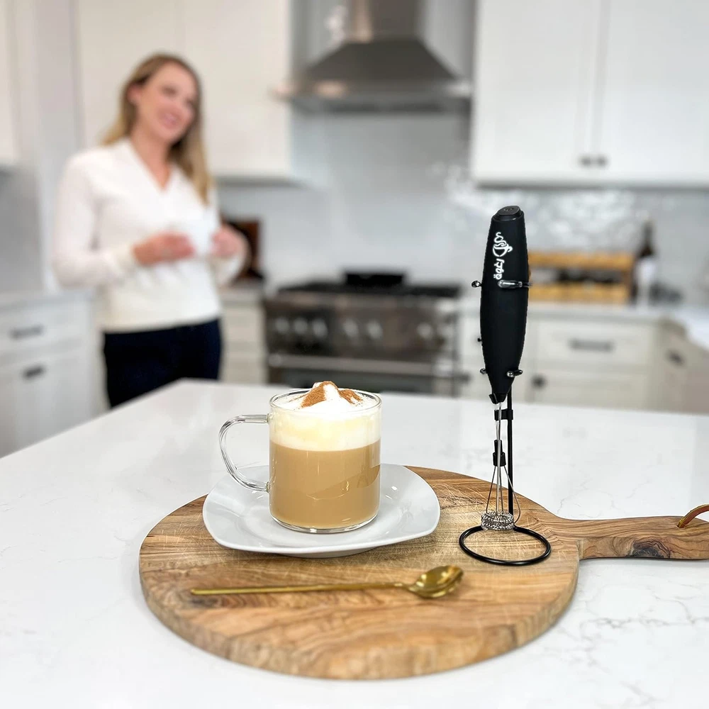 Milk Frother & Egg Beater - 2-In-1 Handheld Frother for Coffee & Egg Whisker - B Milk Frother & Egg Beater - 2-In-1 Handheld Frother for Coffee & Egg Whisker - B