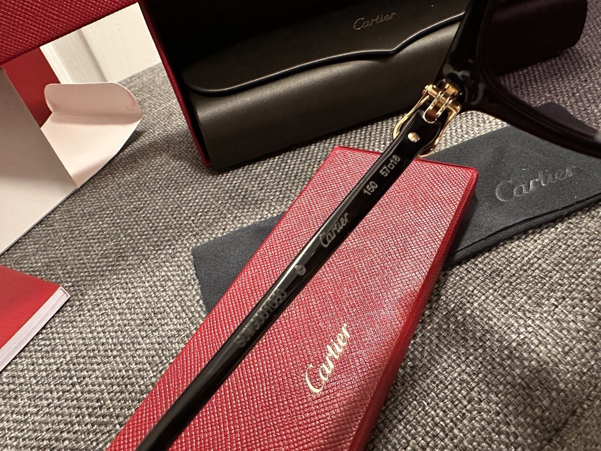 Brand New Cartier Sunglasses Black/black/grey Gradient For Women