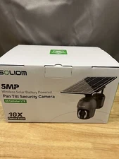 SOLIOM® Security Cameras Wireless Outdoor, 5MP 4G LTE Cellular Security Camer...