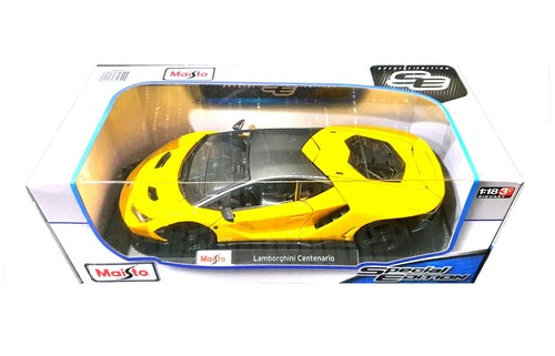Maisto Yellow Lamborghini Centenario Kids Model Diecast Collector Toy Car 1:18 - Picture 9 of 11