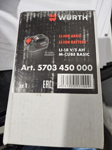 Batteria al Litio per Utensili M-CUBE 18V 5Ah - WÜRTH 5703450000