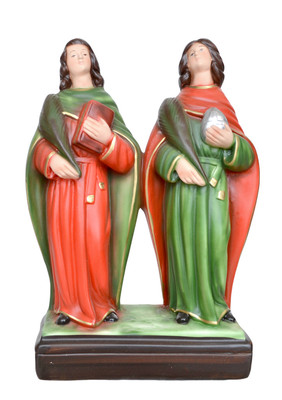 Statue Saints Cosmas and Damian CM 28 (11,02'') Resin - for Indoors And External