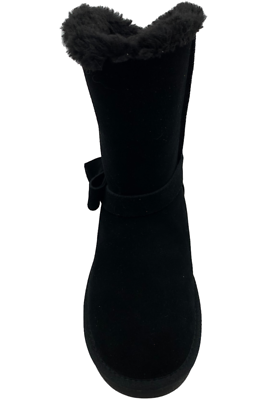 Koolaburra by UGG Suede Bow Short Boots Arlena Stone Black | eBay