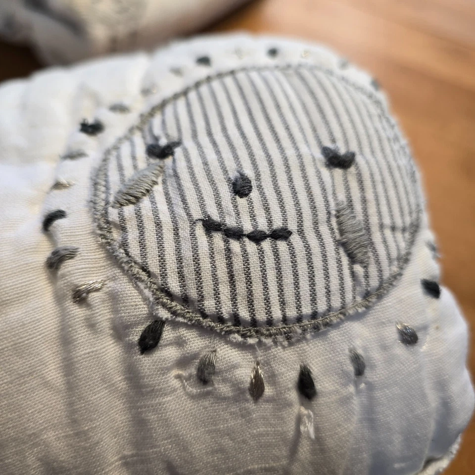 COLCHA DE CERÁMICA GRANERO NIÑOS SKYE HECHA A MANO BEBÉ NIÑO 36" X 50" ~ BLANCA Foto 4 de 4