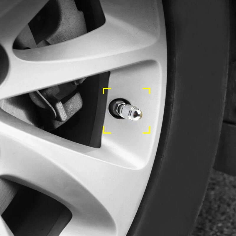 4pcs Aluminium Bullet Car Wheel Tyre Valve Stems Air Dust Tire Cover Screw Caps - Image 4 of 4