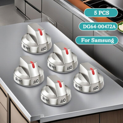 Gas Cooktop Control Knobs DG64-00472A (Set of 5) - Easy Installation