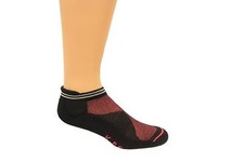 K. Bell Repreve Sport Low Cut Socks, Black, Size 4-10, 1 Pair