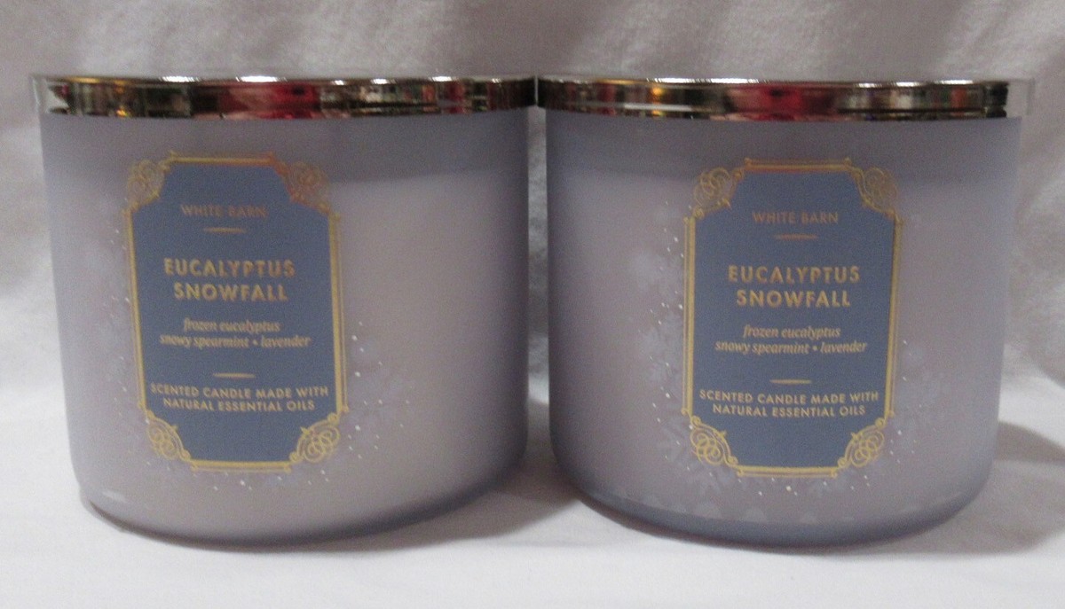 White Barn Bath & Body Works 3-wick Scented Candle Lot Set 2