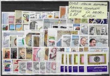 2003 Italia Repubblica: Francobolli nuovi annata completa MNH 66 valori + 2BF