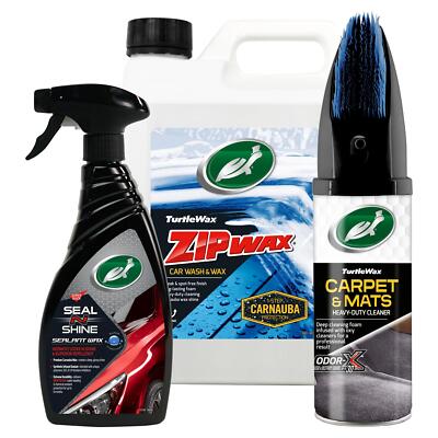 Turtle Wax Wash, Wachs & Auto Innenraumreinigung Konvolut (Dreierpack)