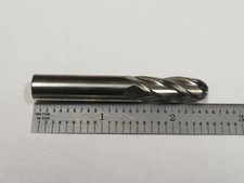 3/8" Carbide 4 Flute Niagara Cutter Ball Nose End Mill, Made in USA