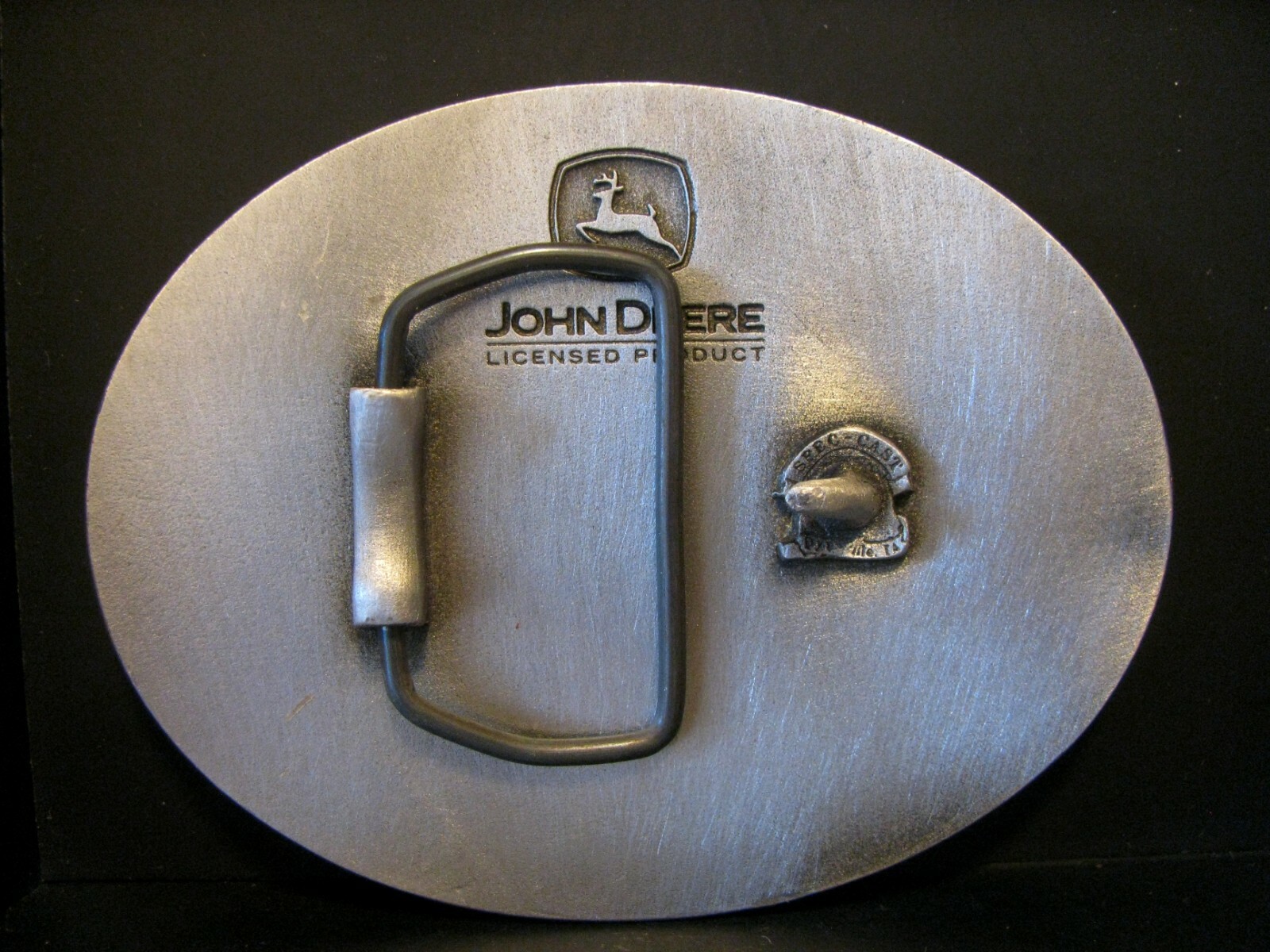 *John Deere 8 Historical Trademark Logos Pewter Belt Buckle jd 2 3 4 Legged Deer