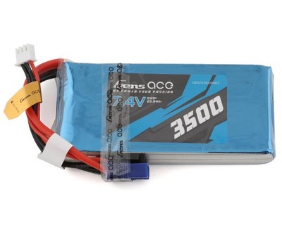 Gens Ace 2s LiPo Receiver Battery (7.4V/3500mAh) [GEA2S3500RXE3]