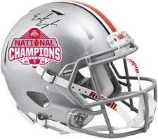 Emeka Egbuka Buckeyes Signed 2024 College National Champs Logo Authentic Helmet