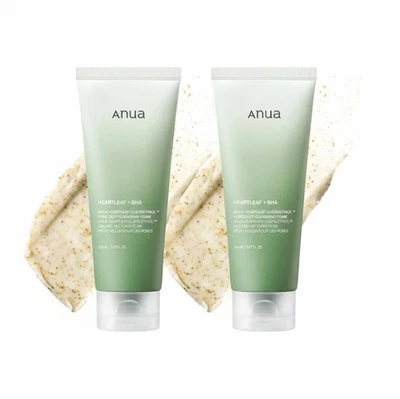 2X ANUA Heartleaf Quercetinol Pore Deep Cleansing Foam Mild Facial 150ml UK
