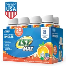 TST MAX RV Toilet Treatment Singles, Septic Safe Orange, 8x4oz Bottles, 41191