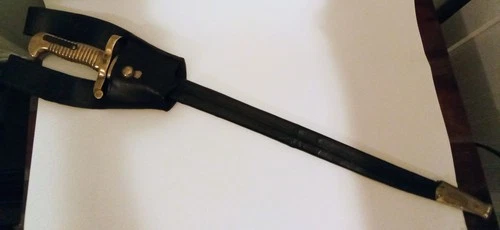 Reproduction Zouave Bayonet with Scabbard and Frog. Civil War Sword Bayonet 1855