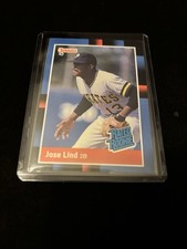 Donruss 1987 Jose Lind Rated Rookie #38 Pittsburgh Pirates Baseball Card. rookie card picture