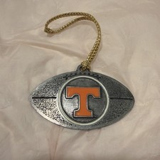 Vtg Hand Painted Enamel Univ. Of Tennessee Vols Christmas Ornament FREE SHIP