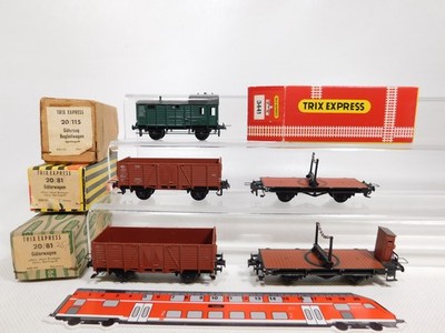 5x Trix Express H0 DC Freight Car Etc DB 20/81 20/115 3441 Etc 4x Box #DM244-1