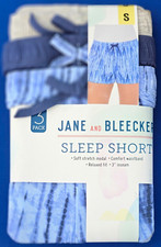 Jane and Bleecker Women's Sleep Shorts 3-Pack Tie-Dye Blue Size S