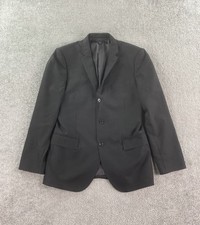 J Crew Suit Jacket 42 R Black Wool Solid Ludlow Loro Piana Italy Slim Fit Luxury
