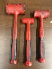 Used Snap-on 3pc Soft Grip Dead Blow Hammer Set Hbfe301fdt 16 Oz 32 Oz 56 Oz Used Snap-on 3pc Soft Grip Dead Blow Hammer Set Hbfe301fdt 16 Oz 32 Oz 56 Oz