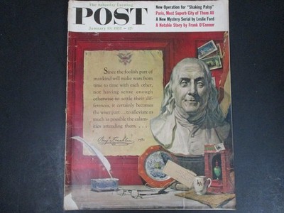 Saturday Evening Post Magazine January 19 1957 No. 20 Benjamin Franklin ORIGINAL