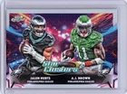 2025 Topps Cosmic Chrome A.J. Brown/Jalen Hurts Base (RAW)