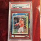 Panini 2024 Donruss Rated Rookie Bo Nix #369 Optic Preview Red Wave Prizm PSA 10