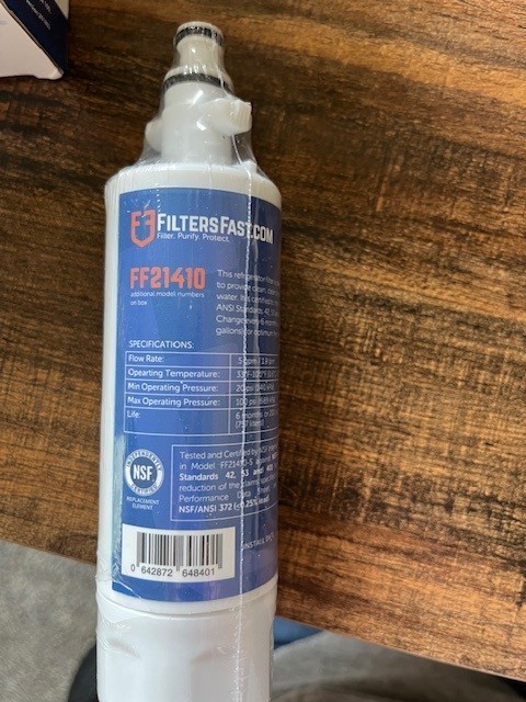 Filter Fast FF21410 refrigerator water filter.  New in box wrapped