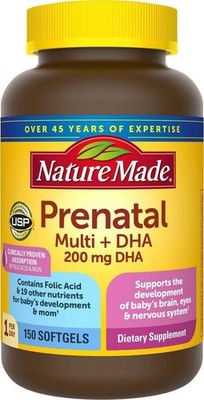 Nature Made Prenatal Multi + DHA, 200 mg, 150 Weichkapseln kostenloser Versand