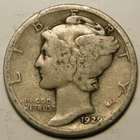 1929 P Mercury Dime 90% Silver    "Actual Coin Pictured- Not Cleaned"