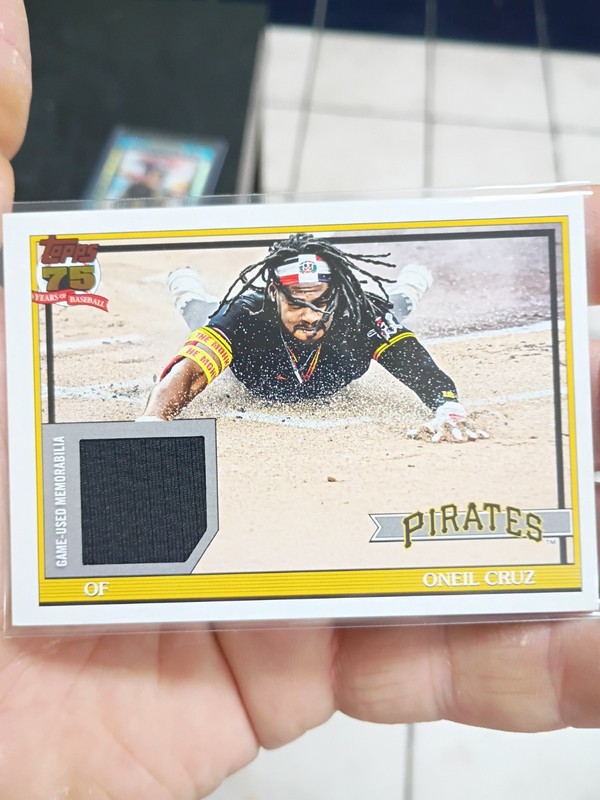 2026 TOPPS 1991 ONEIL CRUZ GAME USED JERSEY PATCH PIRATES