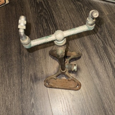 Vintage 1920s Sunbeam Rain King ModelH1  Lawn Garden Sprinkler, Cast Iron/Brass