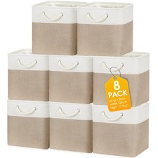 meekoo 8 Pack Collapsible Storage Bins Fabric Storage Bins Polyester Fabric B...