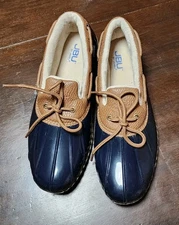JBU by Jambu 10 Woodbury Waterproof Women's Shoes Duck Shoes Blue Brown