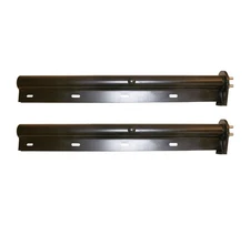 30" Black Straight Spring Loaded Mud Flap Hanger for Semi 1-1/8" Bolt Spacing
