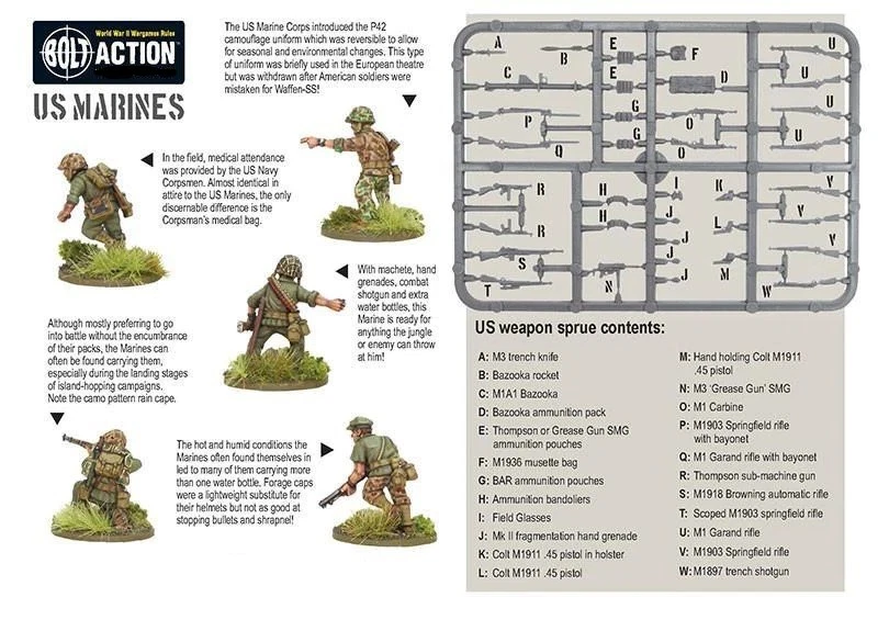 Warlord Games Bolt Action  US Marine Corps PLASTIC BOX WLG WGB-AI-06 - Image 3 of 4