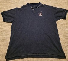 Vintage Warner Bros. Studio Looney Tunes Polo Shirt Embroidered Taz Size XL Gray