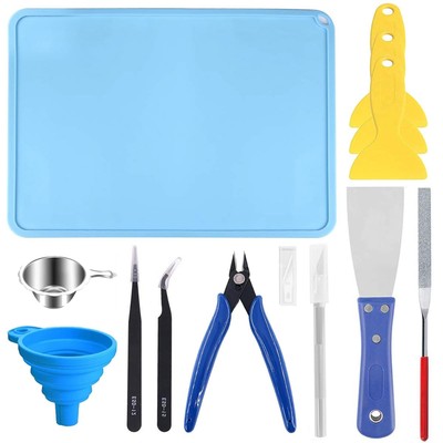 Resin 3D Drucker Tool Kit Clean Basic Tools mit Zange, Feile, Pinzette, Trimmer P