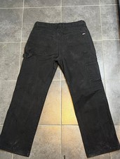 Dickies Baggy Black Carpenter Jeans Workwear Utility Pants W34 L30 Men Streetwea