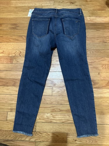 Neu mit Etikett William Rast ausgefranster Knöchel-Skinny-Jeans Stufensaum lebendiger Schatten Stretch 31 - Bild 7 von 8