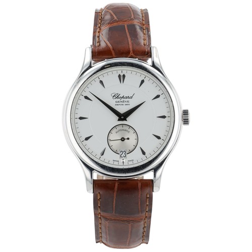 Chopard L.U.C Silver Dial 18k White Gold 36mm Automatic Mens Watch 16/1860