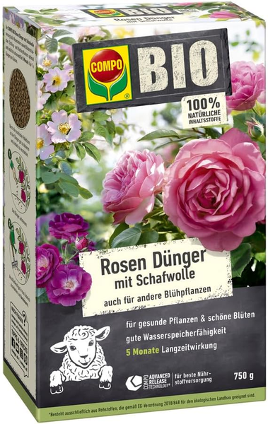 Compo Bio Rosen Langzeit-DüNger Mit Schafwolle FüR Gesunde Pflanzen 750 G-image