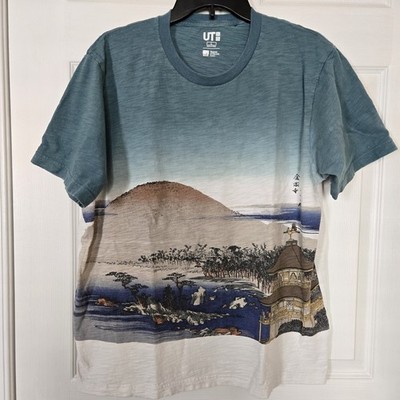 UNIQLO Museum of Fine Arts Boston Ukiyo-e Japanese T-Shirt, Size L.  Free Ship