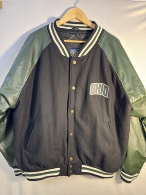 Vintage Ohio Bobcats Varsity Letterman Jacket Steve & Barry s NCAA XL Wool