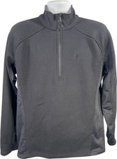Spyder Men  s Black Outbound Mid Weight Stryke 1/4 Zip Pullover Jacket - L