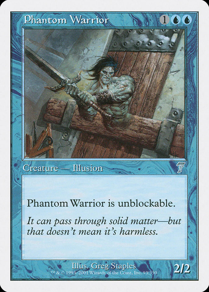 Phantom Warrior [Seventh Edition] Moderately Played