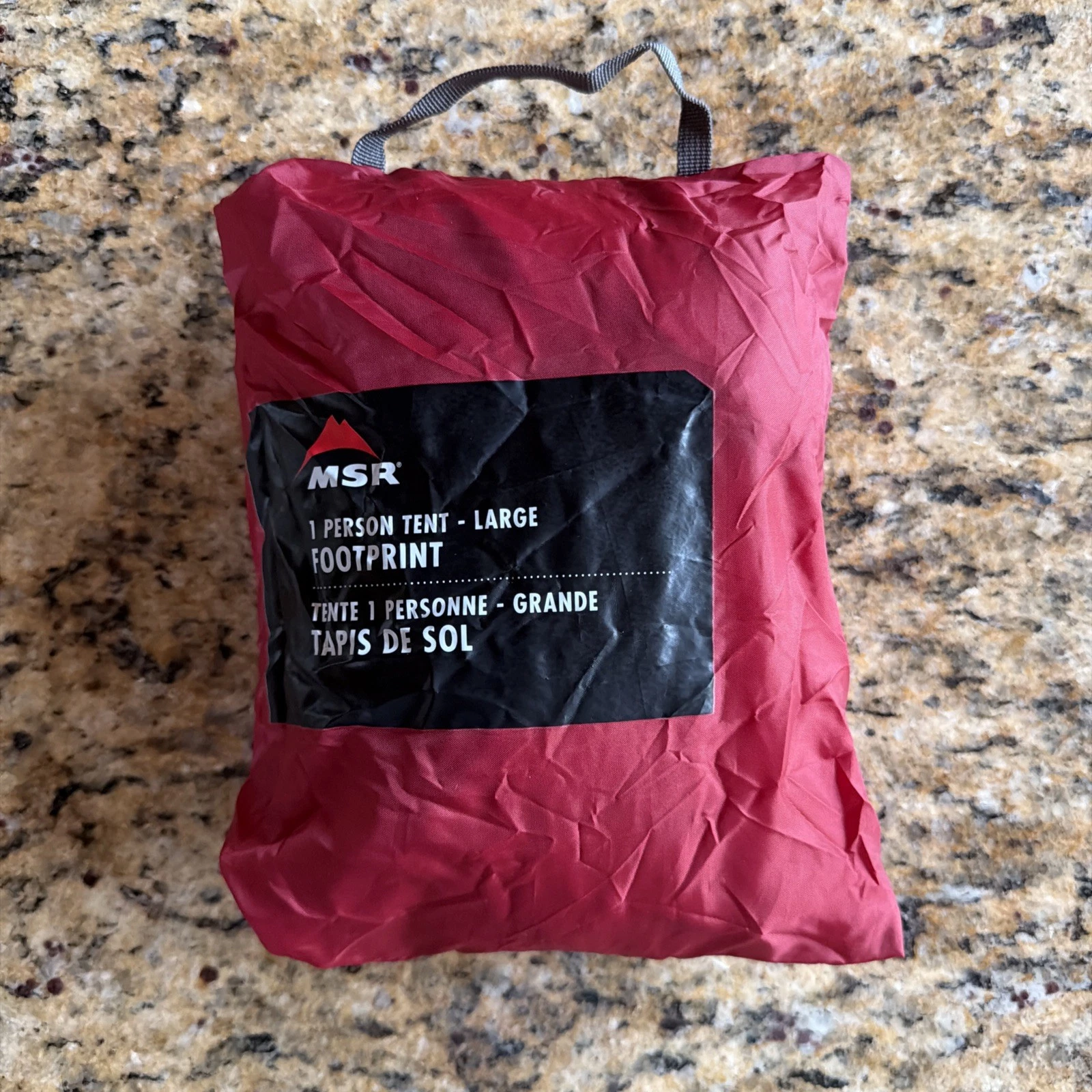 MSR 1 Person Tent Footprint Large, Setup Once!